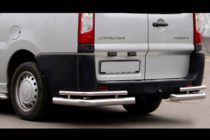 Citroen Jumpy 2007–2017 гг. Задние углы Double (2 шт., нержавейка) фото 1