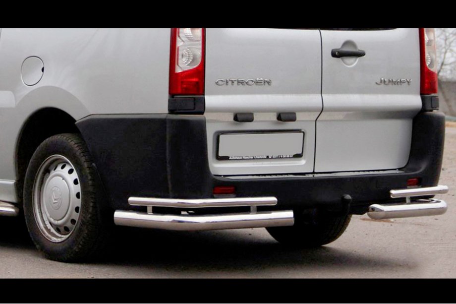 Citroen Jumpy 2007–2017 гг. Задние углы Double (2 шт., нержавейка) Image