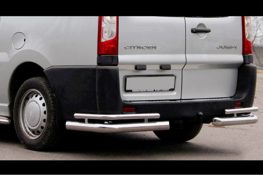 Citroen Jumpy 2007–2017 гг. Задние углы Double (2 шт., нержавейка) Image
