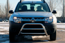 Dacia Duster 2008-2018 гг. Передняя защита WT022 Нержавейка фото 1