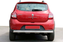 Dacia Sandero 2013-2020 гг. Задняя дуга AK002 (нержавейка) фото 1