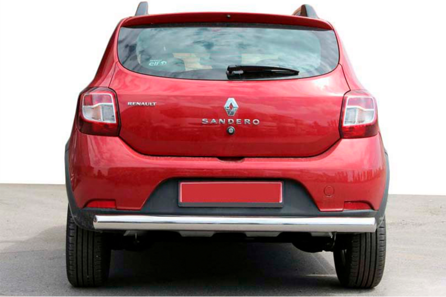 Dacia Sandero 2013-2020 гг. Задняя дуга AK002 (нержавейка) Image