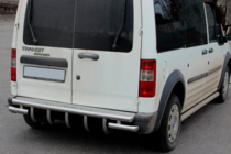 Ford Connect 2002-2006 гг. Задняя дуга AK-design (нержавейка) фото 2