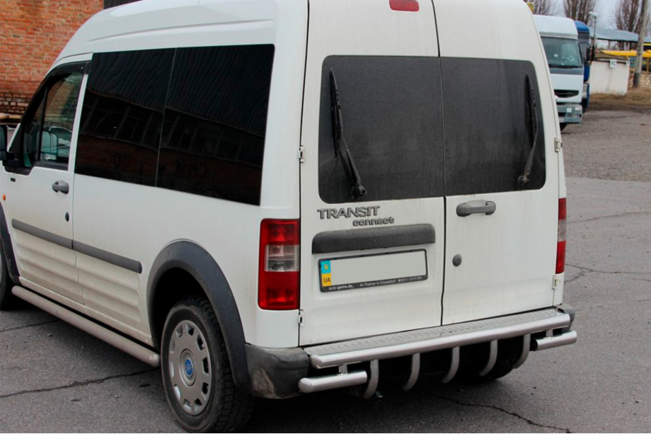 Ford Connect 2002-2006 гг. Задняя дуга AK-design (нержавейка) Image