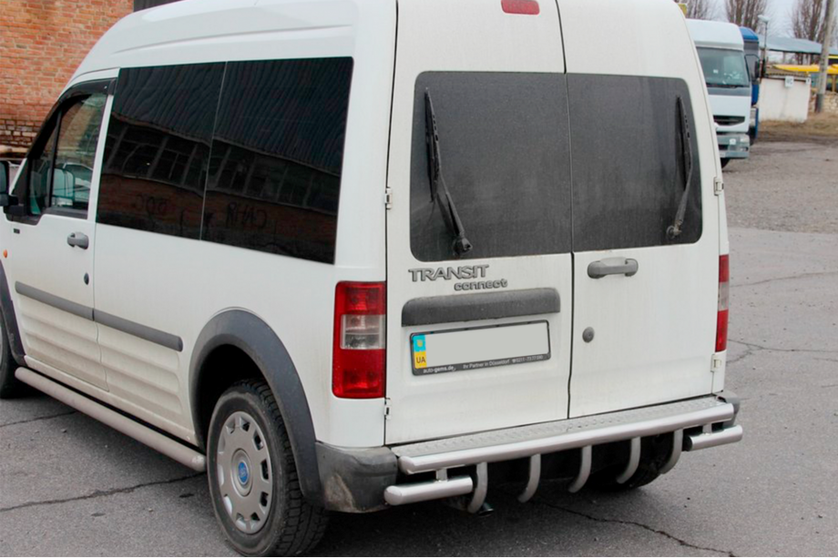 Ford Connect 2010-2013 гг. Задняя дуга AK-design (нержавейка) Image