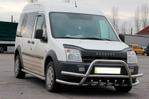 Ford Connect 2002–2006 гг. Кенгурятник с Двойными Дугами WT004-Plus (Нержавейка) фото 3