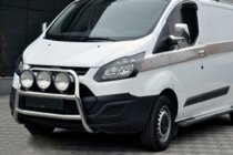 Ford Custom 2013-2022 гг. Защита переднего бампера WT022 (нержавейка) фото 3