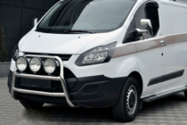 Ford Custom 2013-2022 гг. Защита переднего бампера WT022 (нержавейка) фото 3