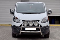 Ford Custom 2013-2022 гг. Защита переднего бампера WT022 (нержавейка) фото 1