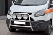Ford Custom 2013-2022 гг. Защита переднего бампера WT022 (нержавейка) фото 2