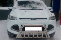 Ford Kuga/Escape 2013-2019 гг. Защита переднего бампера WT002 (нерж. сталь) фото 3