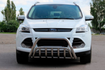 Ford Kuga/Escape 2013-2019 гг. Защита переднего бампера WT002 (нерж. сталь) фото 1