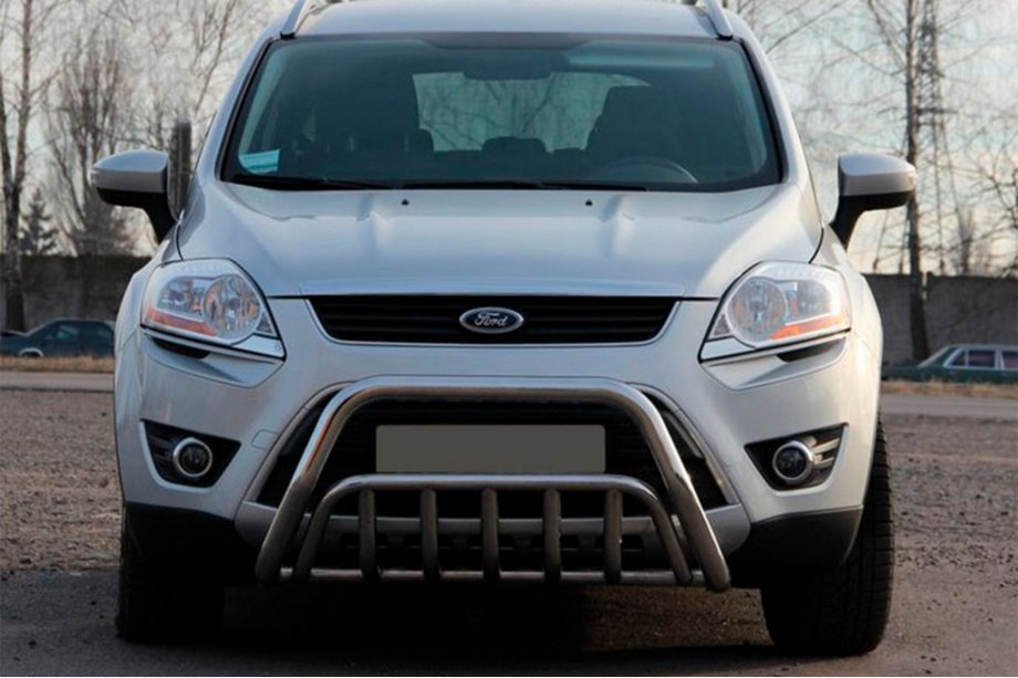 Ford Kuga 2008-2013 гг. Защита переднего бампера WT002 (нерж. сталь) Image