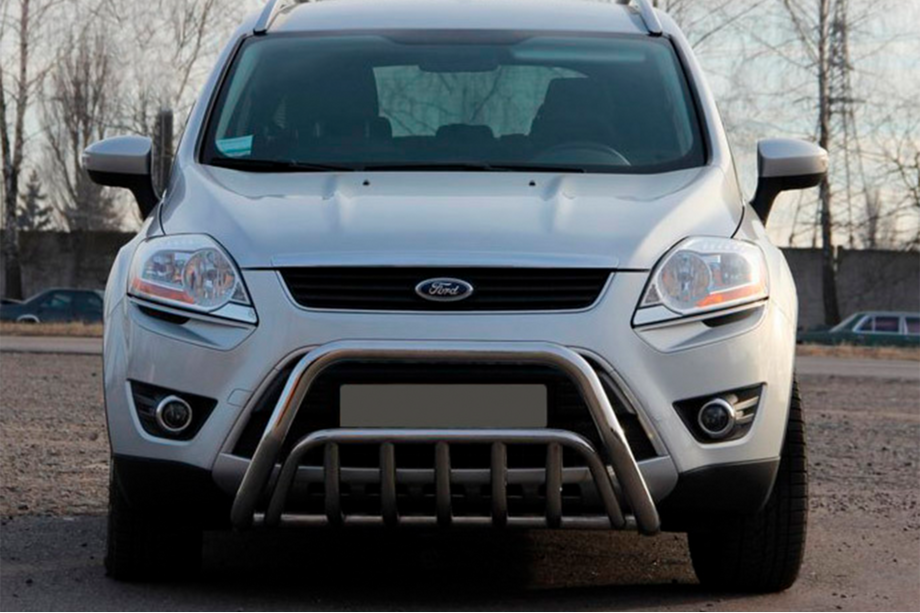 Ford Kuga 2008-2013 гг. Защита переднего бампера WT002 (нерж. сталь) Image