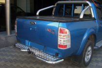 Ford Ranger 2007-2011 гг. Задние угловые дуги AK003 (2 шт., нержавейка) фото 2