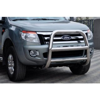 Передняя защита WT018 (нержавейка) Ford Ranger 2011–2022 гг. фото 1