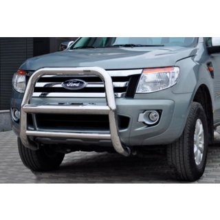 Передняя защита WT018 (нержавейка) Ford Ranger 2011–2022 гг. фото 3