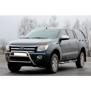 Передняя защита WT022 (нержавейка) Ford Ranger 2011–2022 гг. фото 3