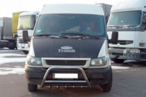 Ford Transit 2000-2014 гг. Защита переднего бампера WT002 (2006-2014, Нержавейка) фото 3