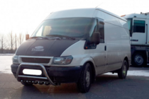 Ford Transit 2000-2014 гг. Защита переднего бампера WT002 (2006-2014, Нержавейка) фото 4