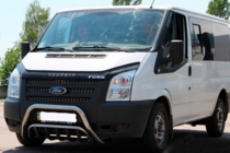 Ford Transit 2000-2014 гг. Защита переднего бампера WT002 (2006-2014, Нержавейка) фото 6