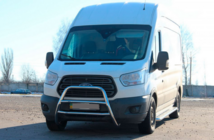 Ford Transit 2014- гг. Защита переднего бампера WT022 (нержавейка) фото 2