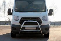 Ford Transit 2014- гг. Защита переднего бампера WT022 (нержавейка) фото 1