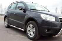 Geely Emgrand X7 2011- гг. Боковые трубы (2 шт., нержавейка) фото 4
