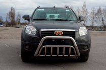 Geely Emgrand X7 2011- гг. Защита переднего бампера WT002 (нерж. сталь) фото 2