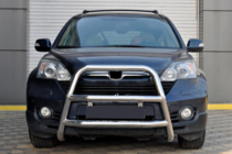 Honda CRV 2007-2011 гг. Кенгурятник WT018 (нержавейка) фото 1