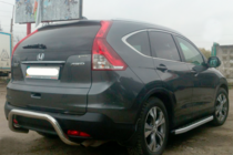 Honda CRV 2012-2016 гг. Задняя дуга AK007 (нерж сталь) фото 2