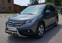 Honda CRV 2012-2016 гг. Передняя защита WT003 (нержавейка) фото 4