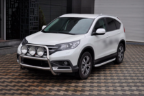 Honda CRV 2012-2016 гг. Передняя защита WT018 (нержавейка) фото 3