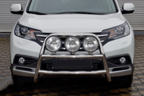 Honda CRV 2012-2016 гг. Передняя защита WT018 (нержавейка) фото 2