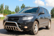 Hyundai Santa Fe 2 2006-2012 гг. Защита переднего бампера WT002 (нерж. сталь) фото 2