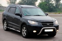 Hyundai Santa Fe 2 2006-2012 гг. Кенгурятник WT007 (нержавейка) фото 2
