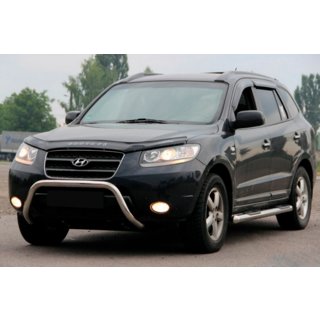 Кенгурятник WT007 (нержавейка) Hyundai Santa Fe 2 2006-2012 гг. фото 1