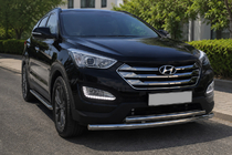 Hyundai Santa Fe 3 2012-2018 гг. Передняя Дуга ST014 (Нержавейка) фото 1