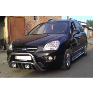 Кенгурятник WT002 (Нержавейка) Kia Carens 1999-2012 гг. фото 2