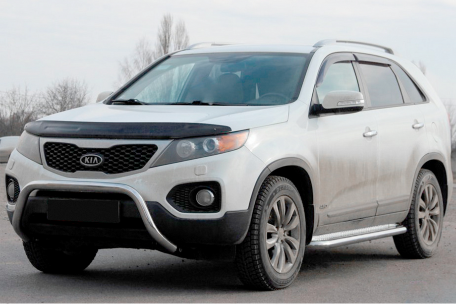 Kia Sorento II XM 2009-2014 гг. Кенгурятник WT007 (нержавейка) Image