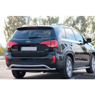 Задняя дуга AK007-2 (нерж. сталь) Kia Sorento II XM 2009-2014 гг. фото 2
