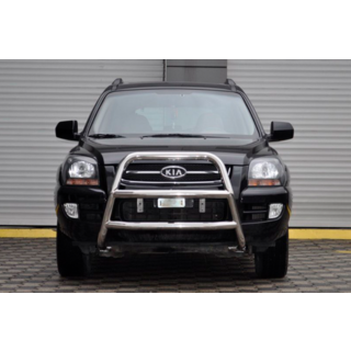 Кенгурятник WT018 (нержавейка) Kia Sportage 2004-2010 гг. фото 3