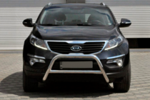 Kia Sportage 2010-2015 гг. Защита переднего бампера WT006 (нержавейка) фото 1