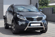 Kia Sportage 2010-2015 гг. Защита переднего бампера WT006 (нержавейка) фото 2