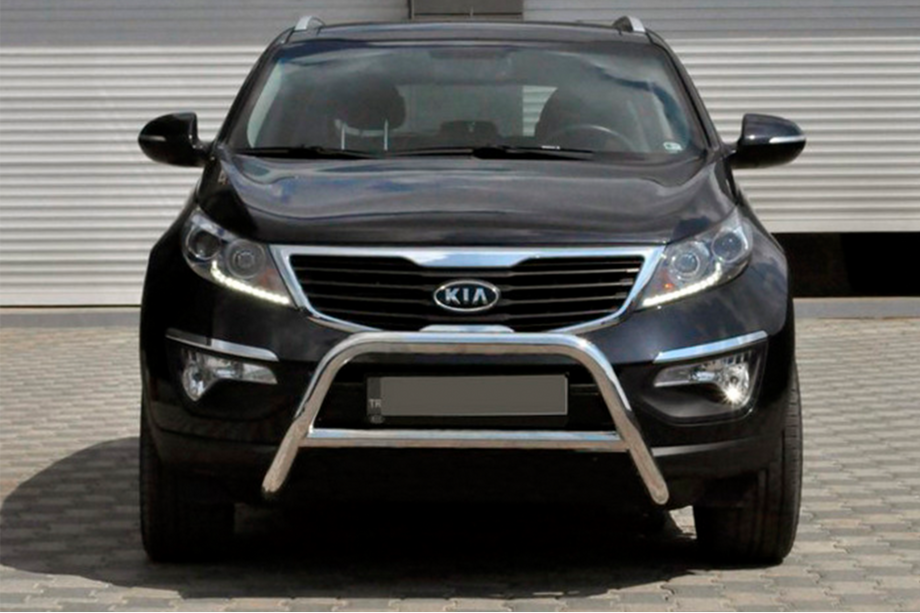 Kia Sportage 2010-2015 гг. Защита переднего бампера WT006 (нержавейка) Image