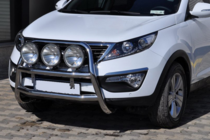 Kia Sportage 2010-2015 гг. Кенгурятник WT018 (нержавейка) фото 1