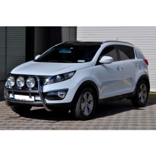 Кенгурятник WT018 (нержавейка) Kia Sportage 2010-2015 гг. фото 3