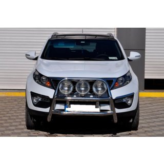 Кенгурятник WT018 (нержавейка) Kia Sportage 2010-2015 гг. фото 2