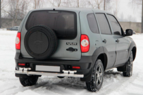 Chevrolet Niva 1998-2020 гг. Задняя дуга AK015 (нержавейка) фото 1