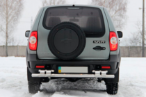 Chevrolet Niva 1998-2020 гг. Задняя дуга AK015 (нержавейка) фото 2